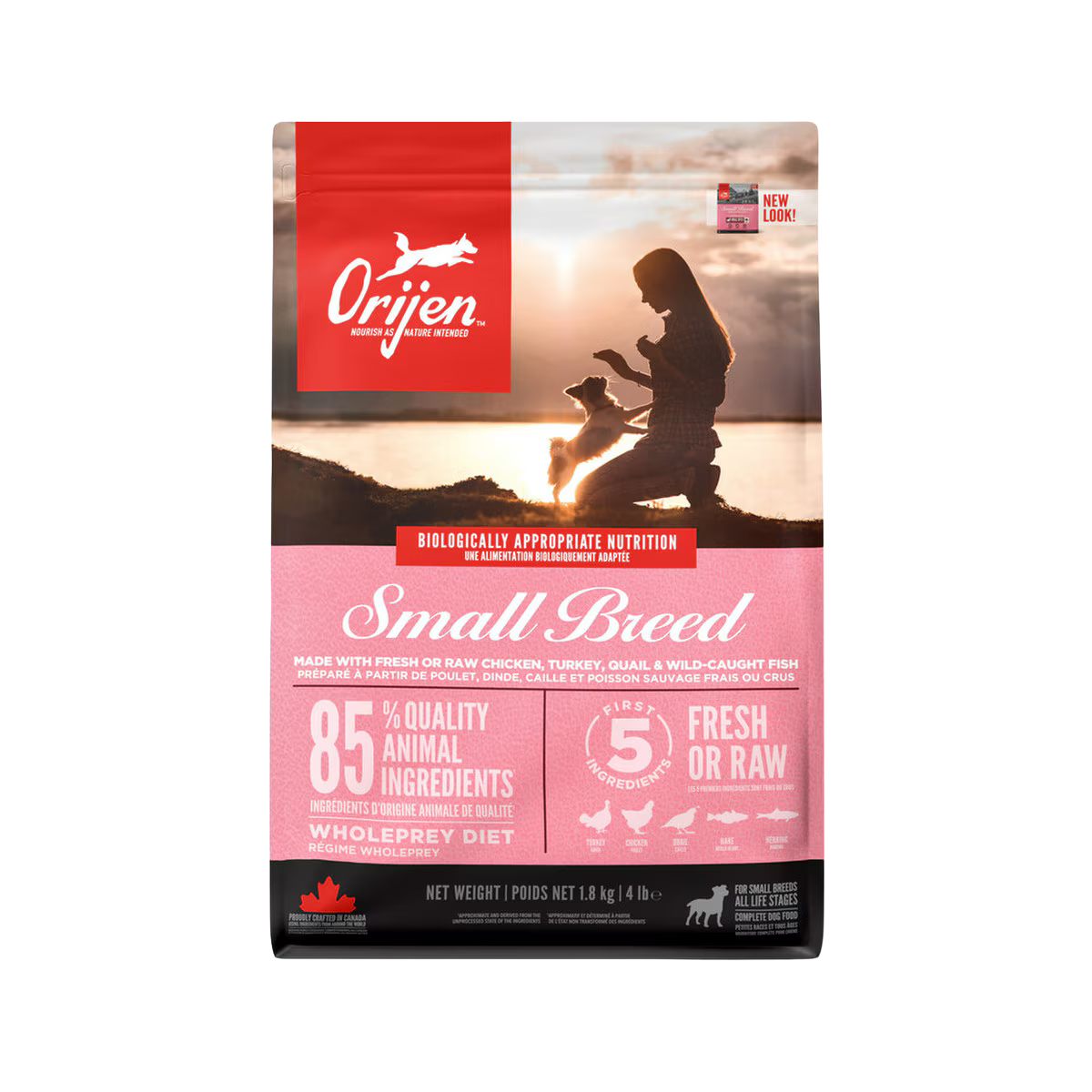 Orijen Adult Small Breed Dry Dog Food – 4.5kg